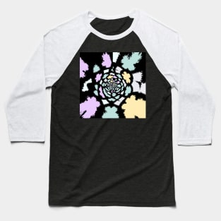 Tunnel Of Pastel Hearts Pattern Baseball T-Shirt